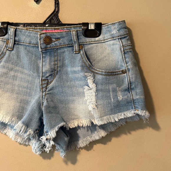 London Low Rise Distressed Denim Shorts - Picture 3 of 10